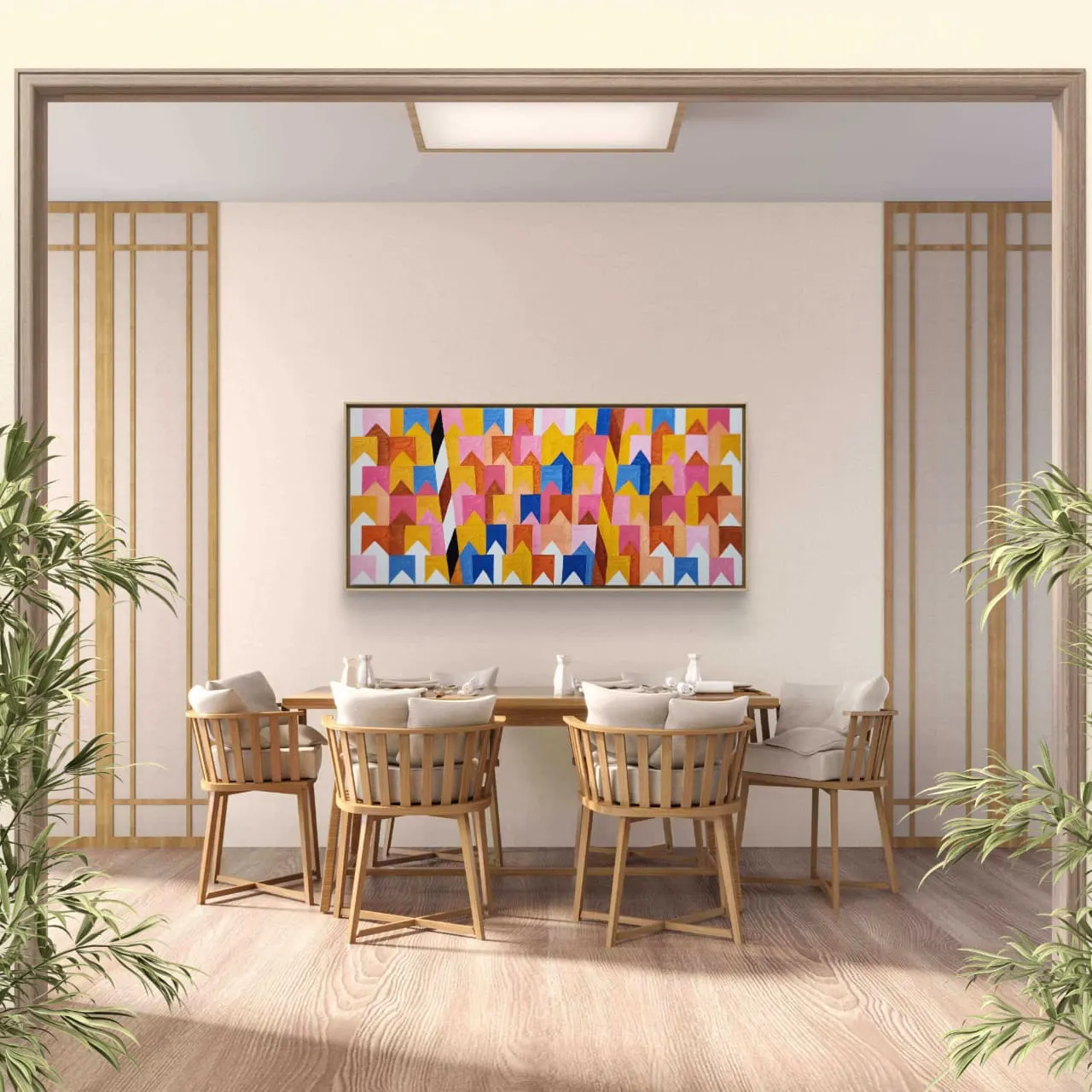 Têmpera Sobre Tela - 60 x 130 - Zi Facella