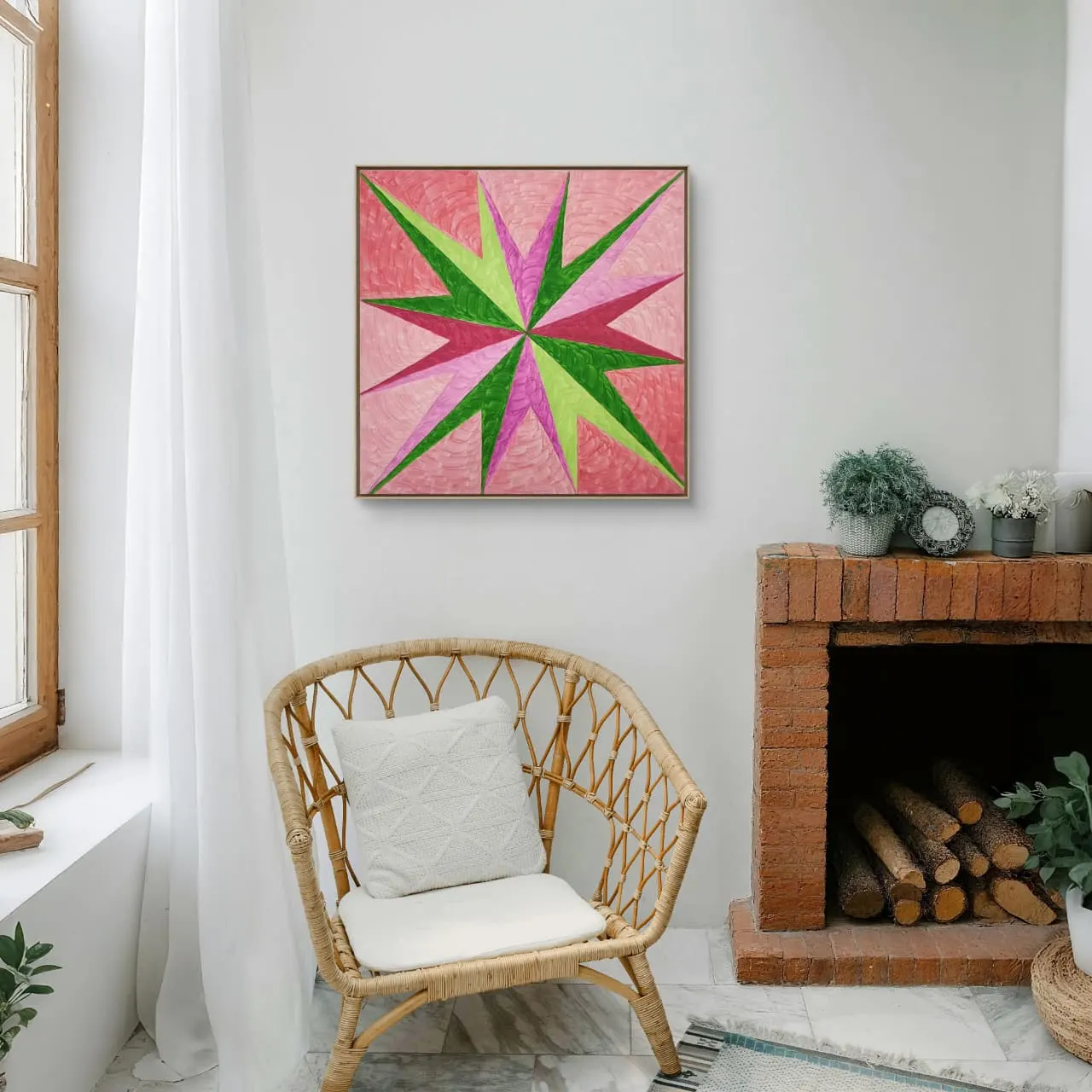 Têmpera Sobre Tela - 60 x 60 - Zi Facella