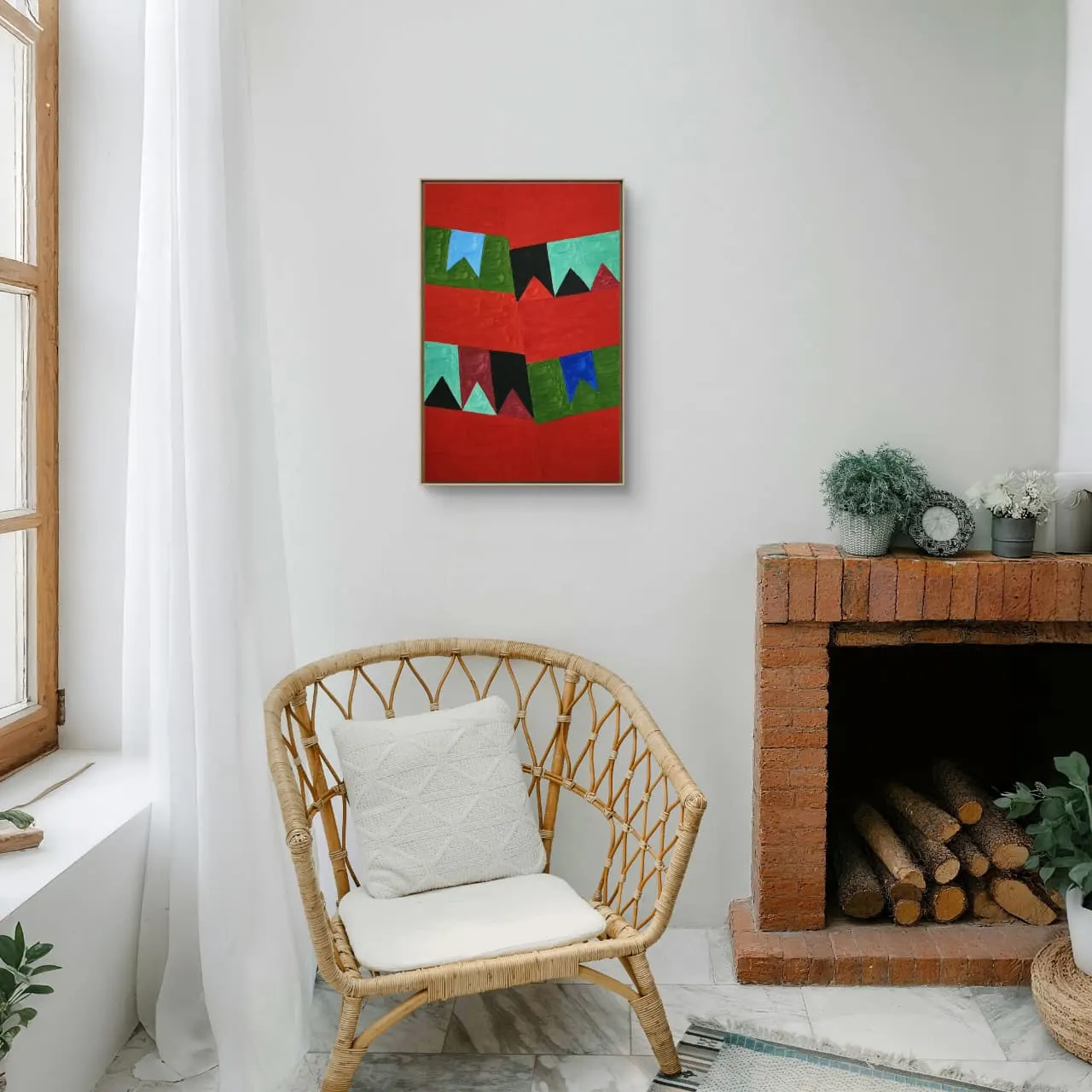 Têmpera Sobre Tela - 60 x 40 - Zi Facella