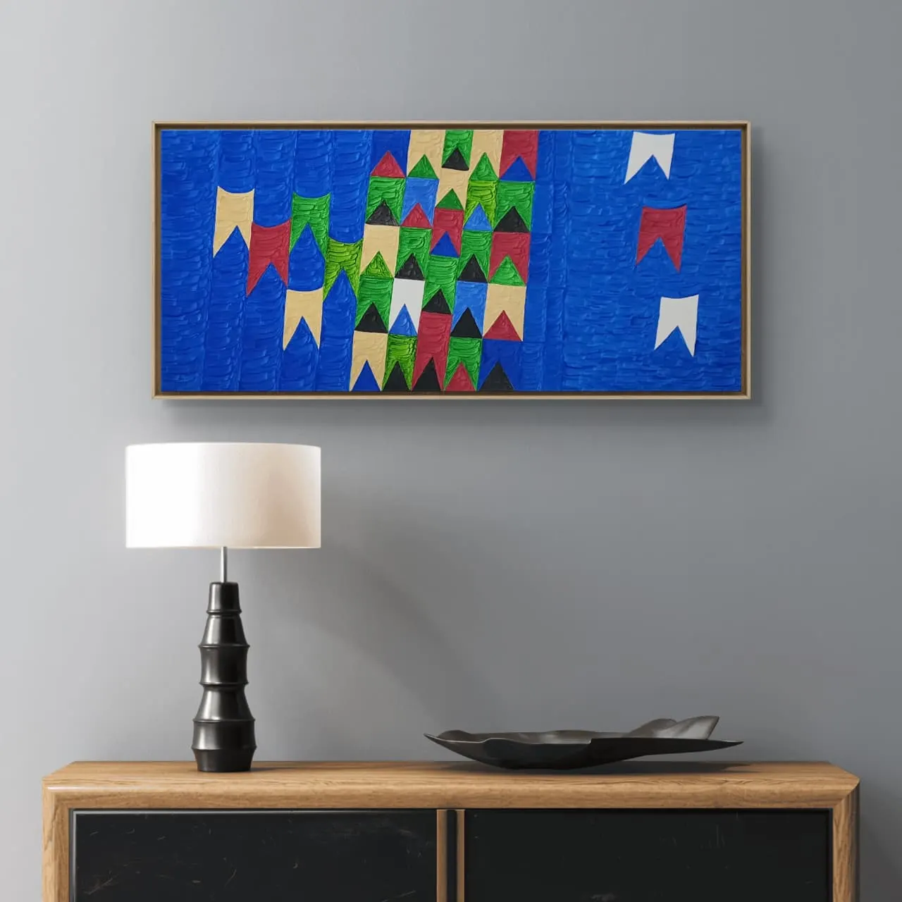 Têmpera Sobre Tela - 60 x 130 - Zi Facella