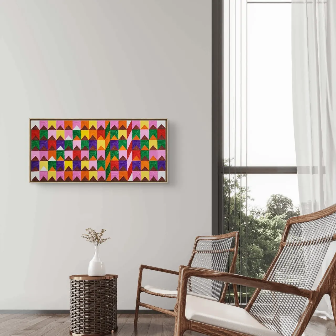 Têmpera Sobre Tela - 60 x 130 - Zi Facella