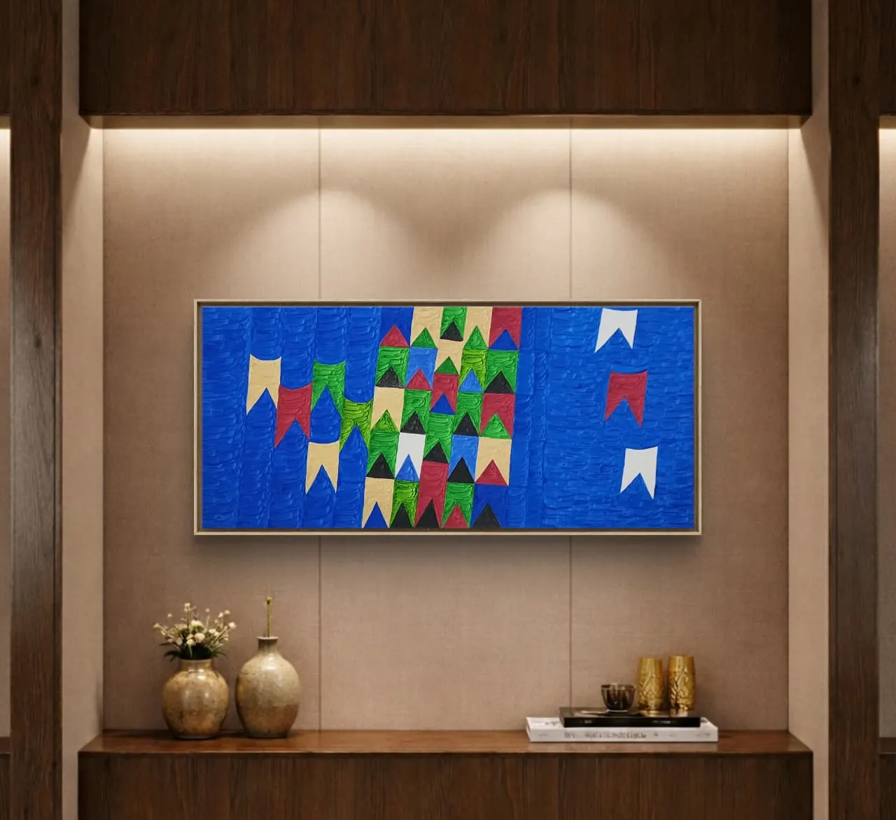 Têmpera Sobre Tela - 60 x 130 - Zi Facella
