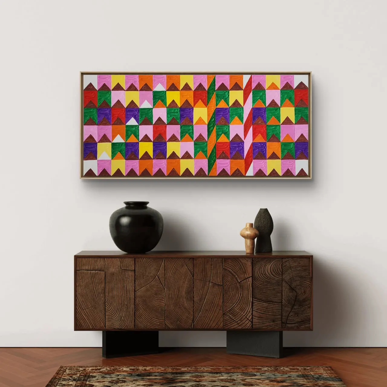 Têmpera Sobre Tela - 60 x 130 - Zi Facella